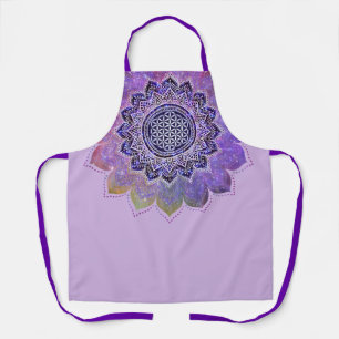 Flower Of Life - Vintage Style Galaxy Space 1 Apron