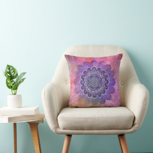 Flower Of Life - Vintage Style Galaxy Space 1 Cushion