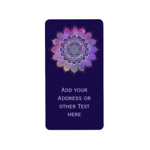 Flower Of Life - Vintage Style Galaxy Space 1 Label