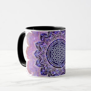 Flower Of Life - Vintage Style Galaxy Space 1 Mug