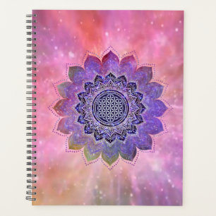 Flower Of Life - Vintage Style Galaxy Space 1 Planner