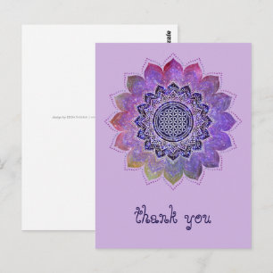 Flower Of Life - Vintage Style Galaxy Space 1 Postcard