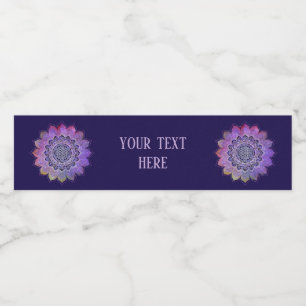 Flower Of Life - Vintage Style Galaxy Space 1 Water Bottle Label