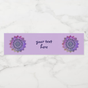 Flower Of Life - Vintage Style Galaxy Space 1 Water Bottle Label