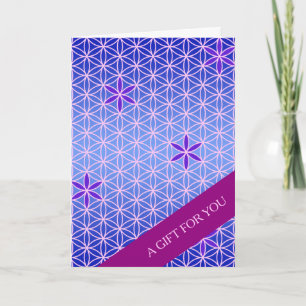 FLOWER OF LIFE - violet pink pattern Card