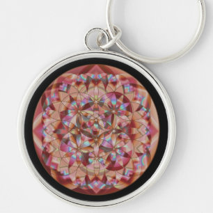 Flower of Life Warm Tones Key Ring