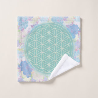 flower of life, wash cloth