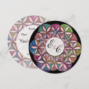 Flower of Life Watercolor art Invitation