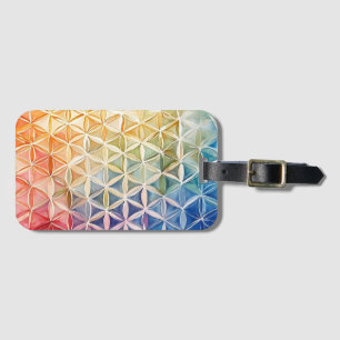 Flower of Life - Watercolor Painting Luggage Tag