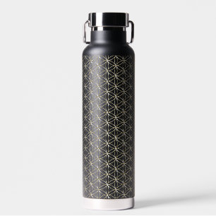 Flower Of Life - white gold pattern Water Bottle