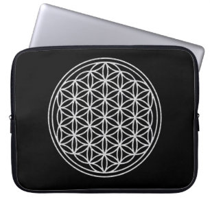 FLOWER OF LIFE - white Laptop Sleeve