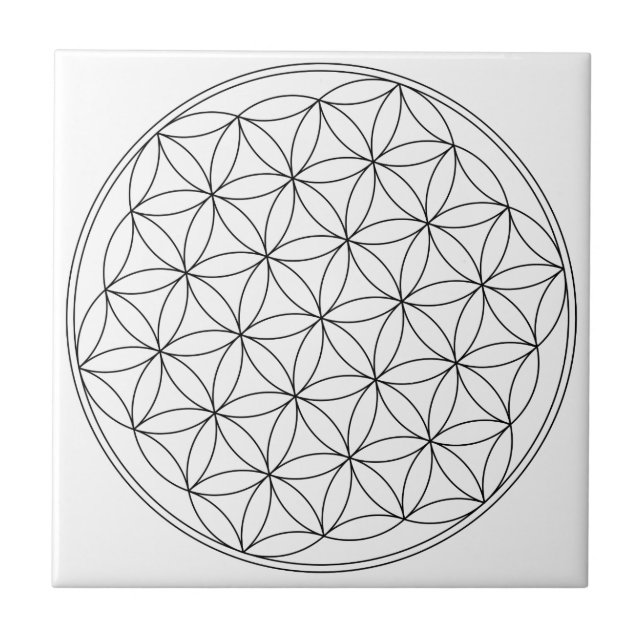 Flower of Life White Tile (Front)
