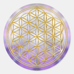 Flower Of Life Yantra Classic Round Sticker