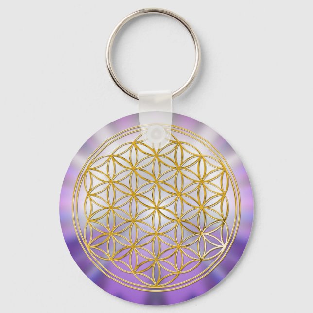 Flower Of Life Yantra Key Ring (Front)