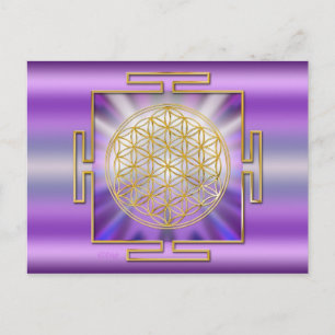 Flower Of Life Yantra Postcard