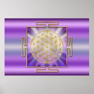 Flower Of Life Yantra Poster