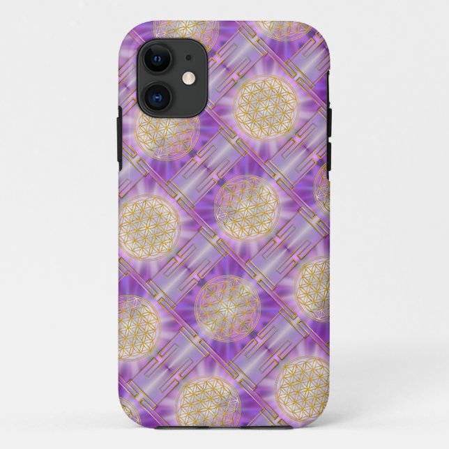 FLOWER OF LIFE - Yantra seamless pattern  Case-Mate iPhone Case (Back)