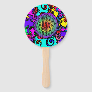 Flower of life zen Chakra Hand Fan