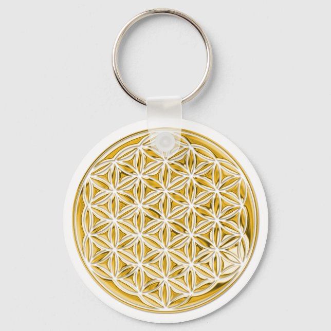 Flower Of Live / full gold Key Ring (Front)