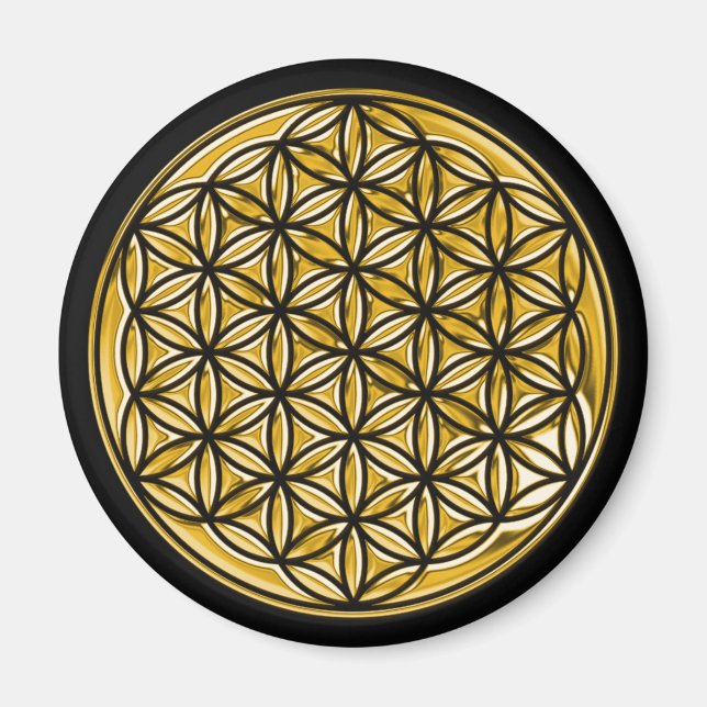 Flower Of Live / full gold Magnet (Front)