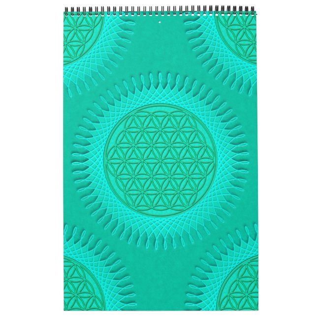 Flower Of Live - sun - seamless pattern 2 Calendar (Cover)