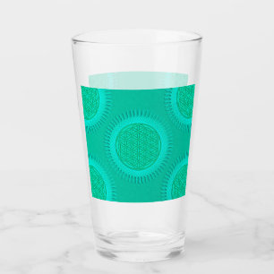 Flower Of Live - sun - seamless pattern 2 Glass