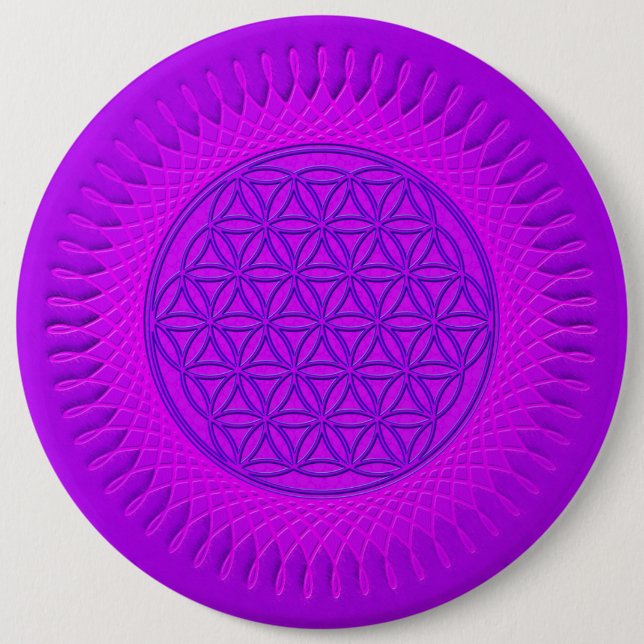 Flower Of Live - sun - seamless pattern 3 6 Cm Round Badge (Front)