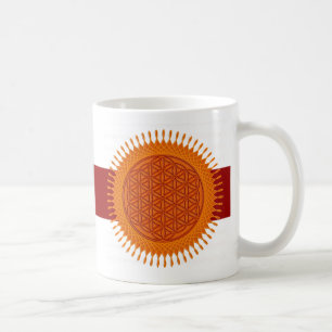 Flower Of Live / sunny design dark red stripe Coffee Mug