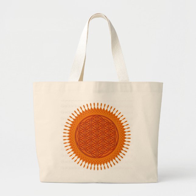 Flower Of Live / sunny design Large Tote Bag (Front)