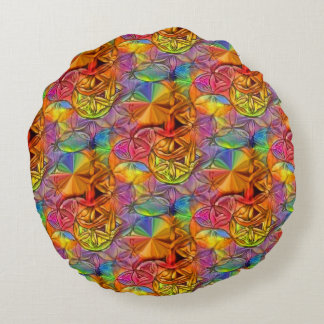 Flower of Lives Round Cushion