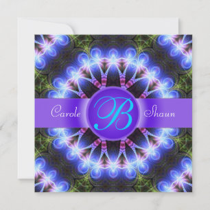 Flower of Love Fractal Art Wedding Invitation