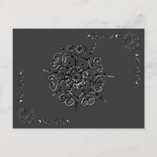 Flower Of Love (Henna) (Silver/effect) Postcard