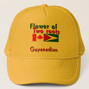 Flower of two roots guyanese-canadian trucker hat