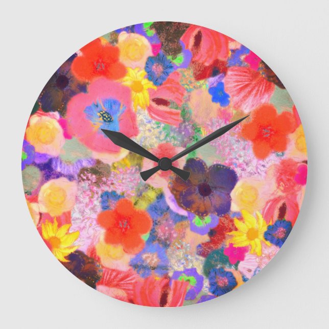 Flower oils large clock (Front)