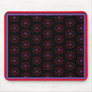 Flower on a Black Background Custom Personalised Mouse Pad
