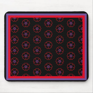 Flower on a Black Background Custom Personalized Mouse Pad