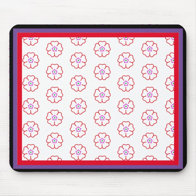 Flower on a White Background Custom Personalized Mouse Pad (Front)