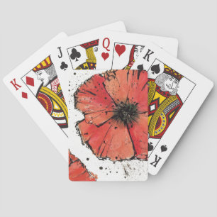 Flower on a White Background Playing Cards