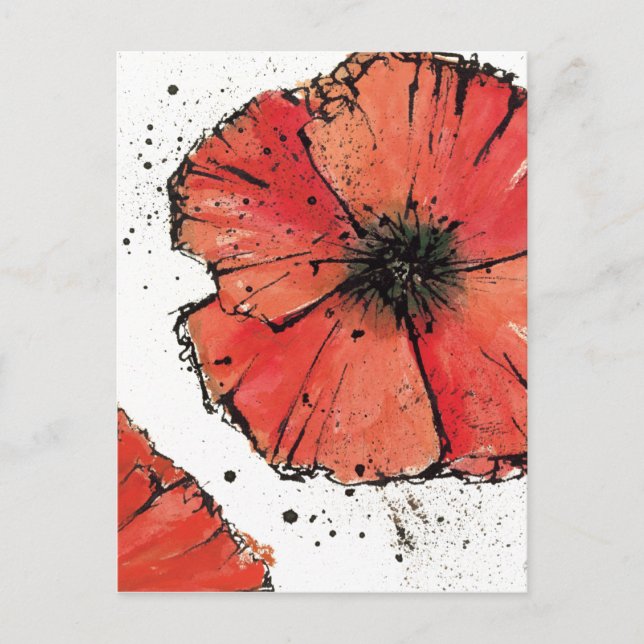 Flower on a White Background Postcard (Front)
