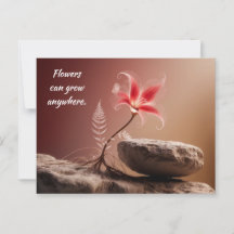Flower on stone with a spell