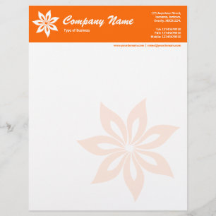 Flower - Orange Letterhead