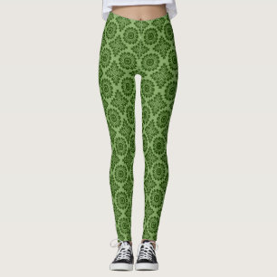 Flower ornament baroque light green 21102020 leggings