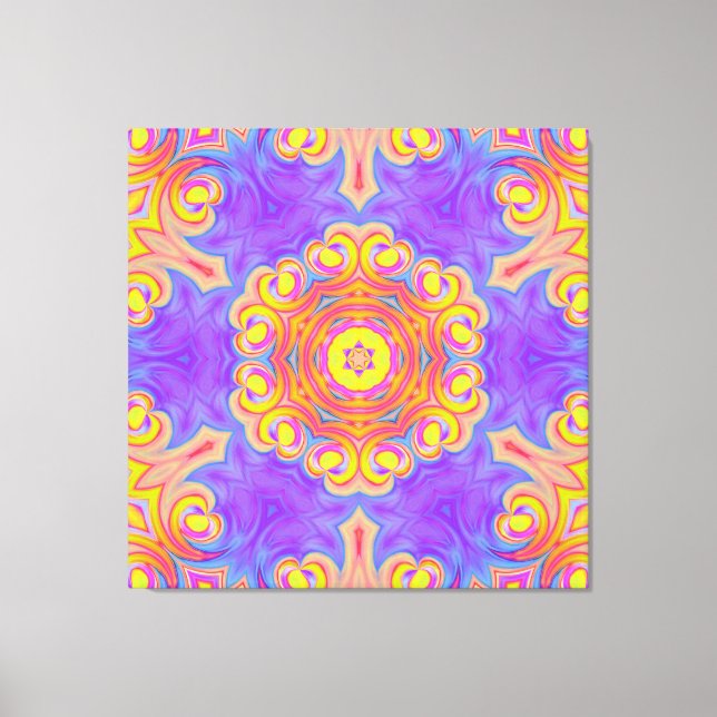 Flower ornament mandala canvas print (Front)