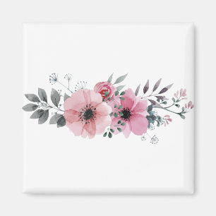 Flower Ornament Nature Pink Plant Floral Rose Magnet