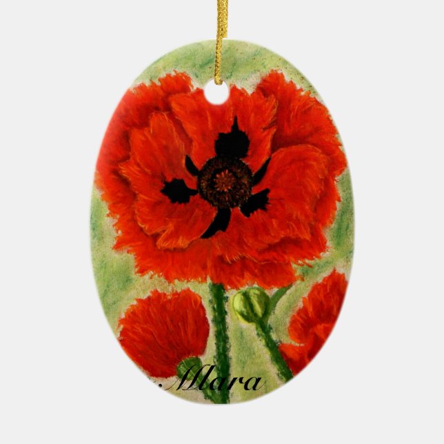 Flower ornament with red popies (Front)