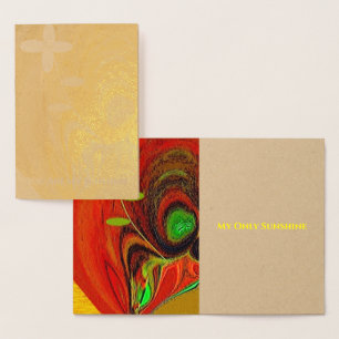 "Flower Out of Tree Stump" Foil Card