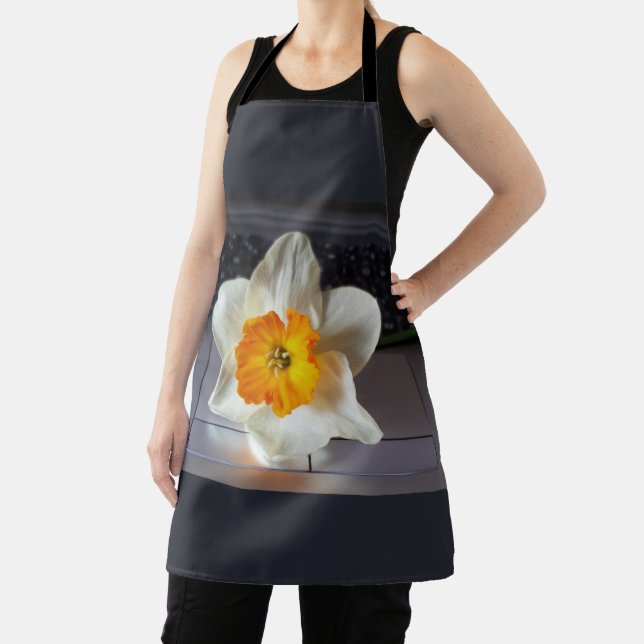 Flower over keyboard apron (Insitu)