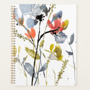 Flower Overlay - Watercolor Flowers & Stems Planner