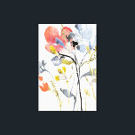 Flower Overlay - Watercolor Pastel Flowers Canvas Print<br><div class="desc">Flower Overlay I by Jennifer Goldberger. Features flowers and stems in a watercolor-like style,  primarily with a light colour scheme.</div>