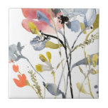 Flower Overlay - Watercolor Pastel Flowers Tile<br><div class="desc">Flower Overlay I by Jennifer Goldberger. Features flowers and stems in a watercolor-like style,  primarily with a light colour scheme.</div>